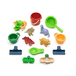 STEP2 Dino Showers Table Sable et Eau | Table Eau et Sable Jouet Dinosaure, Table Jeux d' eau pour plusieurs Enfants | Table d'activité pour le jardin, Table Activité Eau | Table d'eau Extérieur