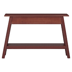 Acheter vidaXL Table console marron 110x30x75 cm bois massif d'acajou