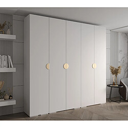 Abiks Meble Armoire Inova 4 À Portes Battantes 236,7/250/47 5 Portes (bianco/d’oro)