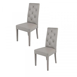 Dansmamaison Duo de chaises Gris clair - SIENA