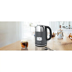 Pack Cafetière et Bouilloire Rétro Vintage - Muse - Gris Anthracite - 10 Tasses - 1.7L - 2200W