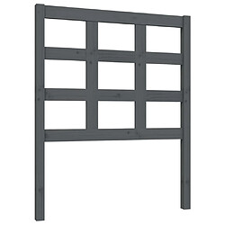 Maison Chic Tête de lit scandinave pour lit adulte,Meuble de chambre Gris 80,5x4x100 cm Bois massif de pin -MN83966