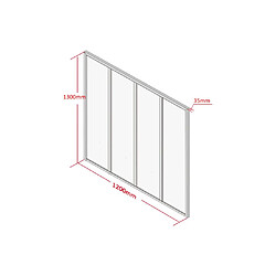 Avis Vente-Unique Verrière atelier en aluminium thermolaqué - 120x130 cm - Noir - BAYVIEW