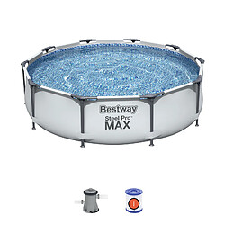 Piscine Hors-sol Tubulaire Bestway Steel Pro Max 305x76 cm Épurateur à Cartouche de 1 249 L/H