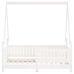 Acheter Maison Chic Lit simple Cadre de lit pour enfant,Lit d'Enfant Moderne blanc 70x140 cm bois de pin massif -MN67203