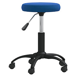 vidaXL Tabouret de massage Velours Bleu