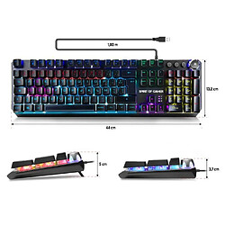 Spirit of Gamer Clavier PRO GAMING Mécanique METAL LED RGB XPERT-K400 Anti-Gosthing avancé avec N-Key Rollover.