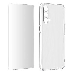 Avizar Coque OnePlus Nord CE 5G Silicone Souple Film Verre Trempé 9H Transparent