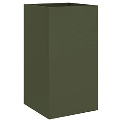 vidaXL Jardinière vert olive 42x38x75 cm acier