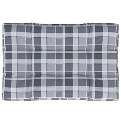 Maison Chic Coussin Confort | pouf | Coussin de palette motif à carreaux gris 120x80x12 cm tissu -GKD77712