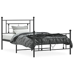 Avis Maison Chic Cadre/structure de lit métal et tête de lit + pied de lit pour adulte - Lit Moderne Chambre noir 107x203 cm -MN82453