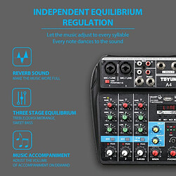 Table De Mixage 4 Voies Polyvalente Pour Studio Et Enregistrement En Direct EU Plug YONIS pas cher