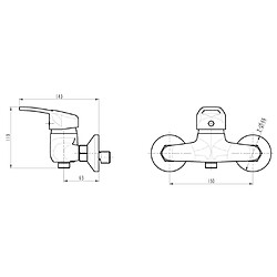 SCHÜTTE Mitigeur de douche BATONI chrome