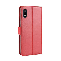 Avis Wewoo Housse Coque en cuir à rabat horizontal Retro Crazy Horse Texture pour Galaxy A10eavec porte-cartes et fentes cartes et cadre photo Rouge