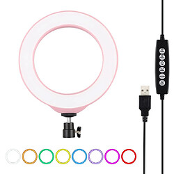 Yonis Ring Light LED RGBW 10 Modes Avec Trépied