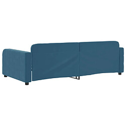 Acheter vidaXL Lit de repos sans matelas bleu 90x200 cm velours