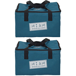 Cook Concept Lunch bag fraicheur 2.6 litres (Lot de 2) Bleu.