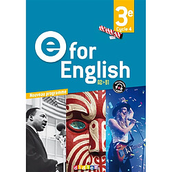 E for English 3e, cycle 4, A2-B1 : nouveau programme - Occasion