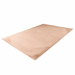 Paris Prix Tapis Uni Doux à Poils Longs Rabbit Beige 120 x 170 cm