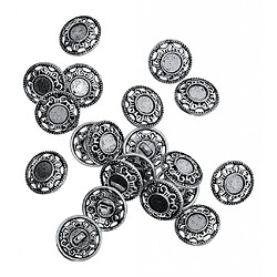 Acheter 30 Pièces Bouton Motif Floral Classique Idéal pour Variété de Couture Tricot, de Crochet Argent