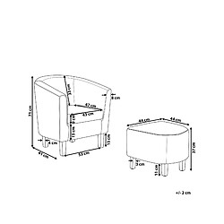 Avis Beliani Fauteuil HOLDEN Tissu Gris clair