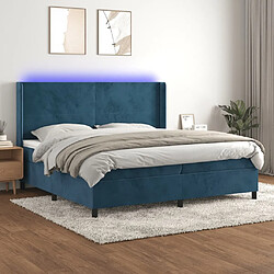 Sommier à lattes,Cadre à lattes de lit pour Adulte matelas et LED Bleu foncé 200x200 cm -MN77375