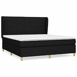 Maison Chic Lit Adulte - Lit simple Lit à sommier tapissier avec matelas moelleux - Meuble de Chambre - Noir 180x200 cm Tissu -MN69385