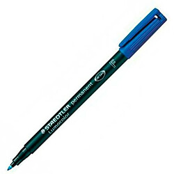 Marqueur permanent Staedtler Lumocolor 318-3 F Bleu (10 Unités)