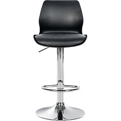 Avis Decoshop26 Lot de 2 tabourets de bar avec repose-pieds hauteur réglable pivotant en PVC et plastique noir et métal 10_0004170