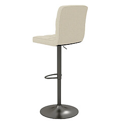 Avis Moloo SQUAR-Tabouret de bar en tissu Coloris Lin et métal noir mat (x2)