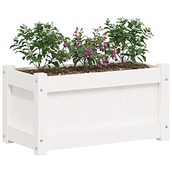 Avis vidaXL Jardinière blanc 60x31x31 cm bois de pin massif