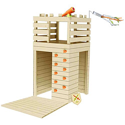 Soulet Cabane en bois pour enfants et ado avec mur escalade - Knight