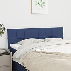 Maison Chic Lot de 2 Têtes de lit design Bleu pour chambre - Décoration de lit 72x5x78/88 cm Tissu -MN50389