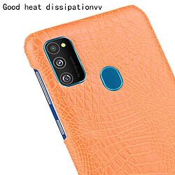 Wewoo Coque Rigide Pour Galaxy M30s Crocodile antichoc Texture PC + Etui PU Orange pas cher