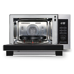 Schneider SCMW230FBCX - Micro ondes combiné - 30 litres - Plateau tournant (31.5cm) - 10 programmes - Crispy grill - Inox