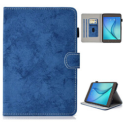 Etui en PU anti-chute avec support et porte-carte pour votre Samsung Galaxy Tab A 8.0 SM-T350/T355C (2015) - bleu