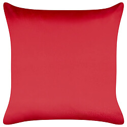 Acheter Beliani Lot de 2 coussins MARSHMALLOW Velours 45 x 45 cm Abstrait Rouge