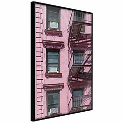 Paris Prix Affiche Murale Encadrée Pink Facade 20 x 30 cm Noir