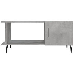 Acheter vidaXL Table basse gris béton 90x50x40 cm bois d'ingénierie