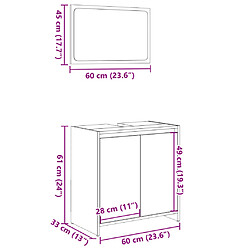 vidaXL Ensemble de meubles de salle de bain 2 pcs chêne sonoma pas cher