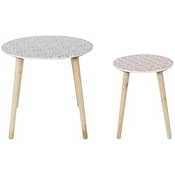 Avis The Home Deco Factory Tables gigognes en bois Patio (Lot de 2).