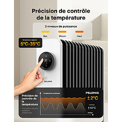 Avis PELONIS Radiateur à huile 2500W, 13 nervures avec LED thermostat et minuterie de 24 heuresau