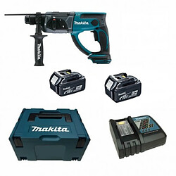 Perfoburineur SDSPlus sansfil Makita DHR202RTJ 18 V 2 batteries 5 Ah chargeur coffret