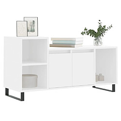 Avis Maison Chic Meuble TV scandinave - Banc TV pour salon Blanc 100x35x55 cm Bois d'ingénierie -MN28226