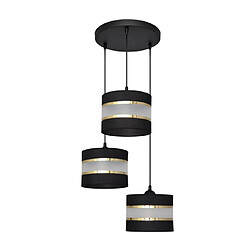 Helam Suspension Helen Tissu,Fer Or noir 3 ampoules 105cm