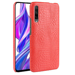 Wewoo Coque Pour Huawei P Smart Pro 2019 / 9X Antichoc Texture Crocodile PC + PU Case Rouge