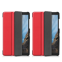 Avis Etui en PU avec socle tripliure rouge pour votre Samsung Galaxy Tab A 8 (2019) SM-T290 T295