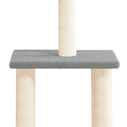 Acheter Arbre à chat avec griffoirs,niche pour chat en sisal gris clair 85,5 cm -MN68848