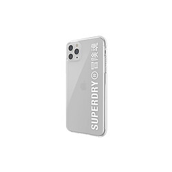 Superdry Coque pour Apple iPhone 11 Pro Max Collection Snap Case Clear en TPU Transparent