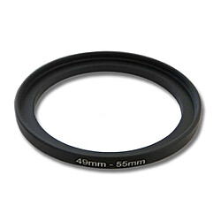 Adaptateur filtre Step-Up vhbw 49 mm-55 mm Noir pour appareil photo Canon Casio Pentax Olympus Panasonic Sony Nikon Ricoh Sigma Tamron Samsung Kodak